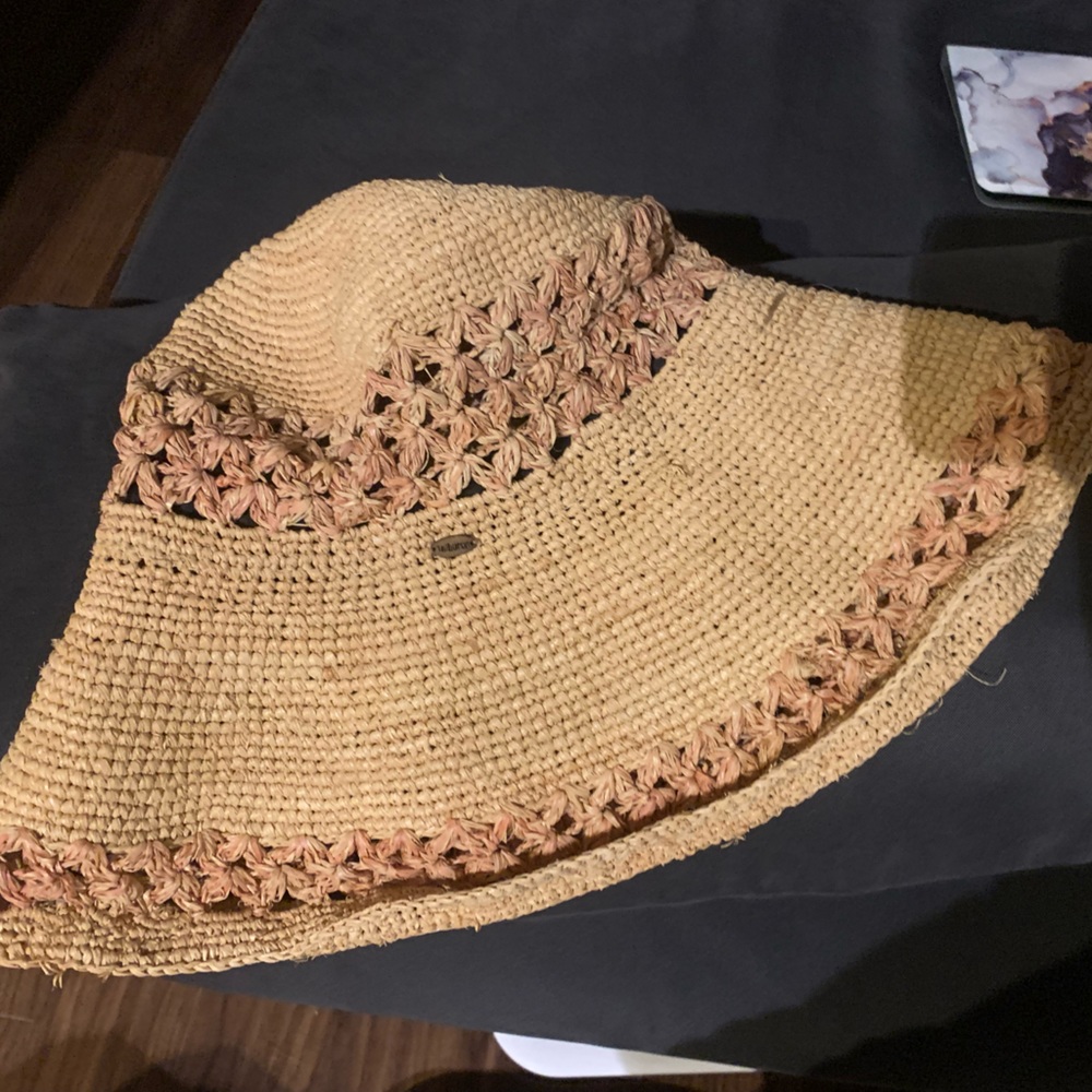 One straw hat and one wool hat